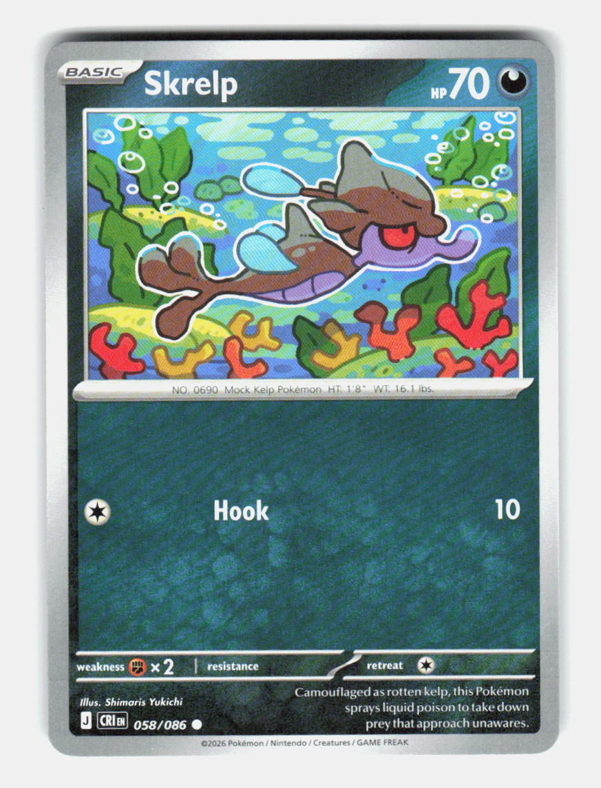 Skrelp 058/086 Common Chaos Rising Pokemon Near Mint