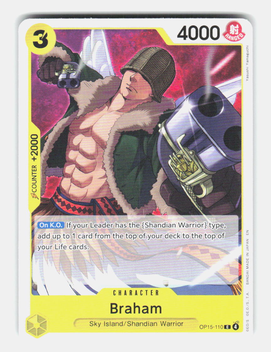 Braham OP15-110 Common Adventure on Kami's Island One Piece Near Mint