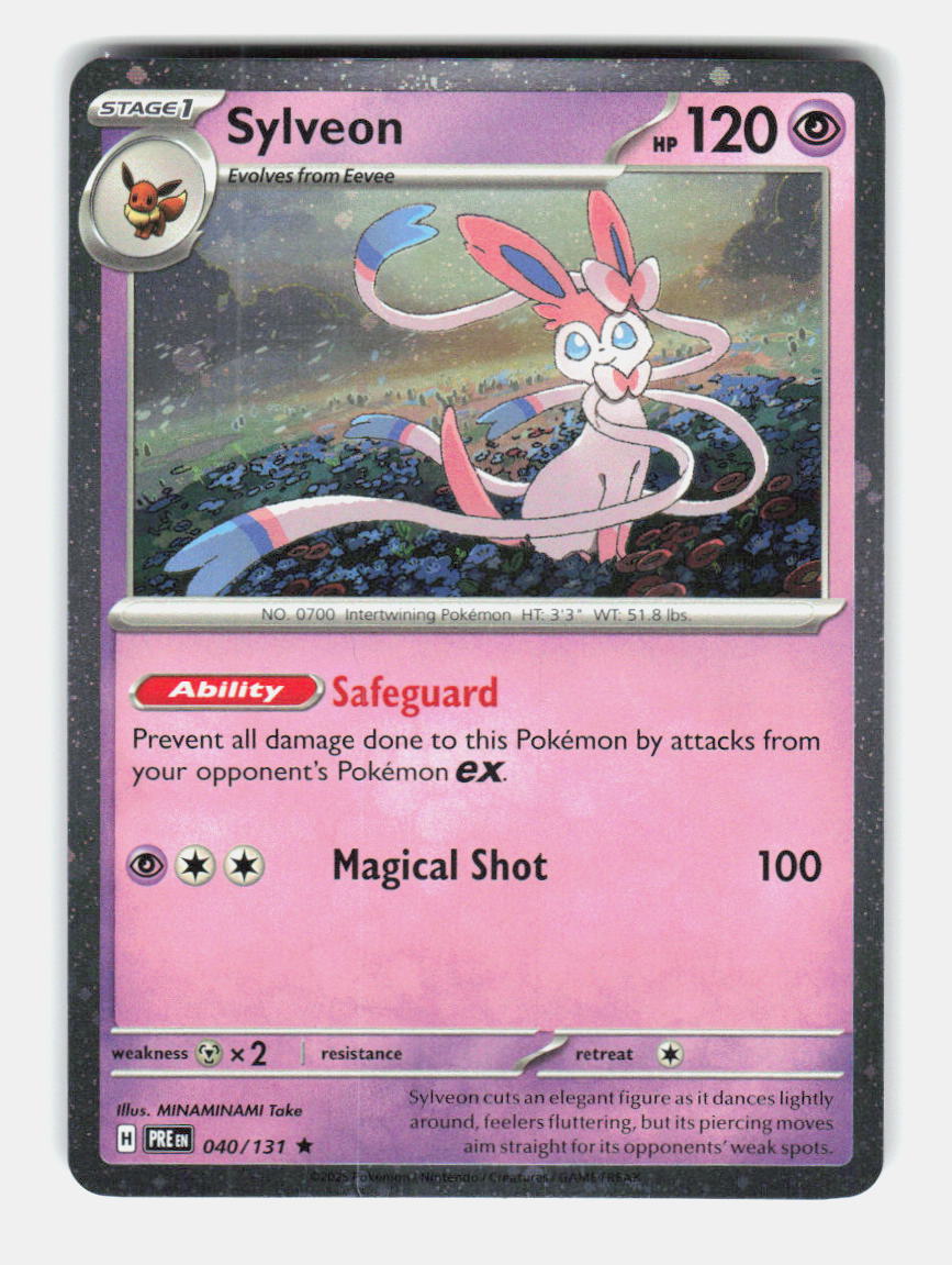 Sylveon 040/131 Holo Rare Prismatic Evolutions Pokemon Near Mint