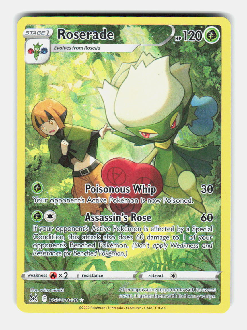 Roserade TG02/TG30 Holo Lost Origin Trainer Gallery Pokemon NM