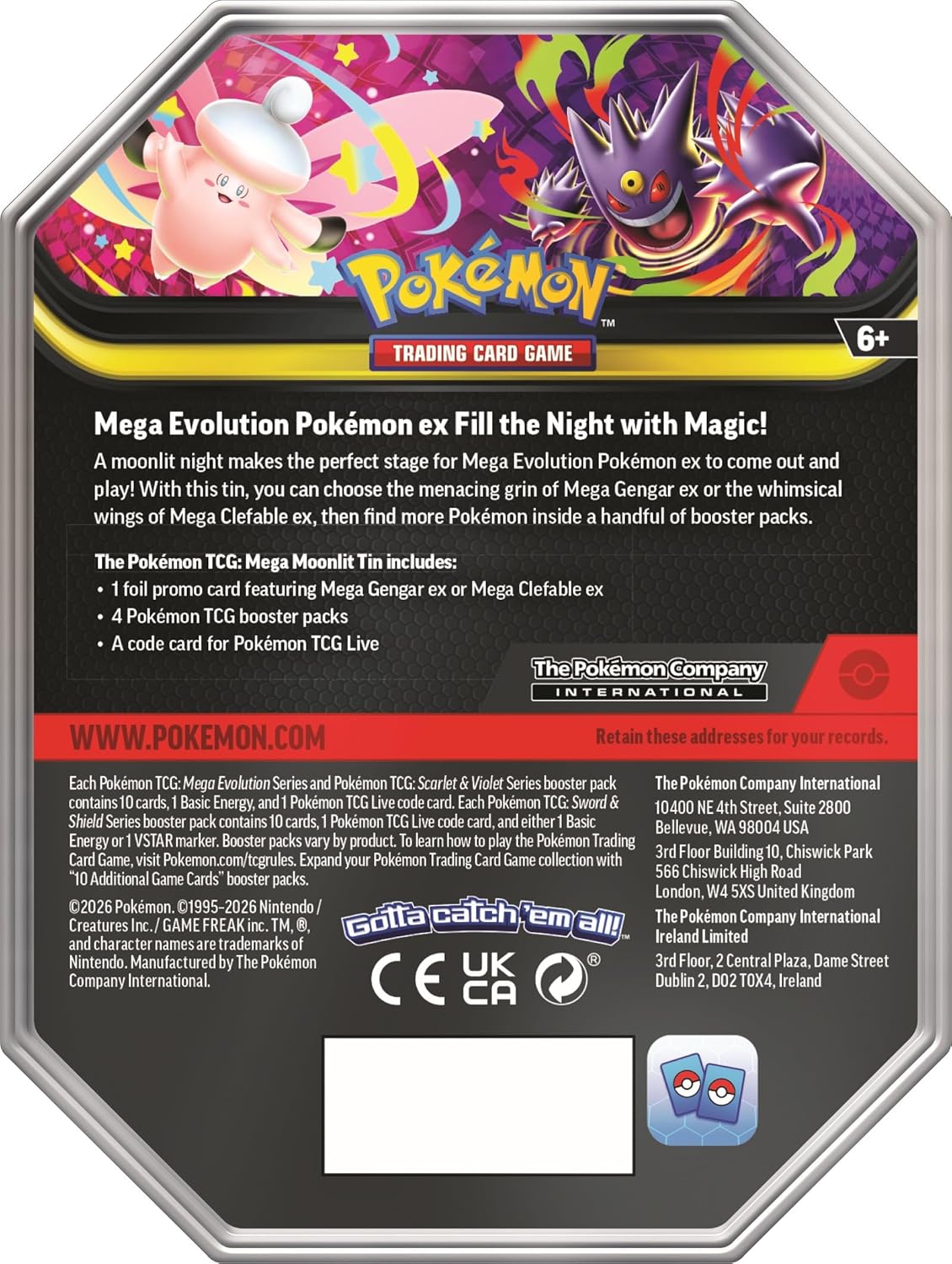 Pokémon TCG: Mega Moonlit Tin Mega Gengar