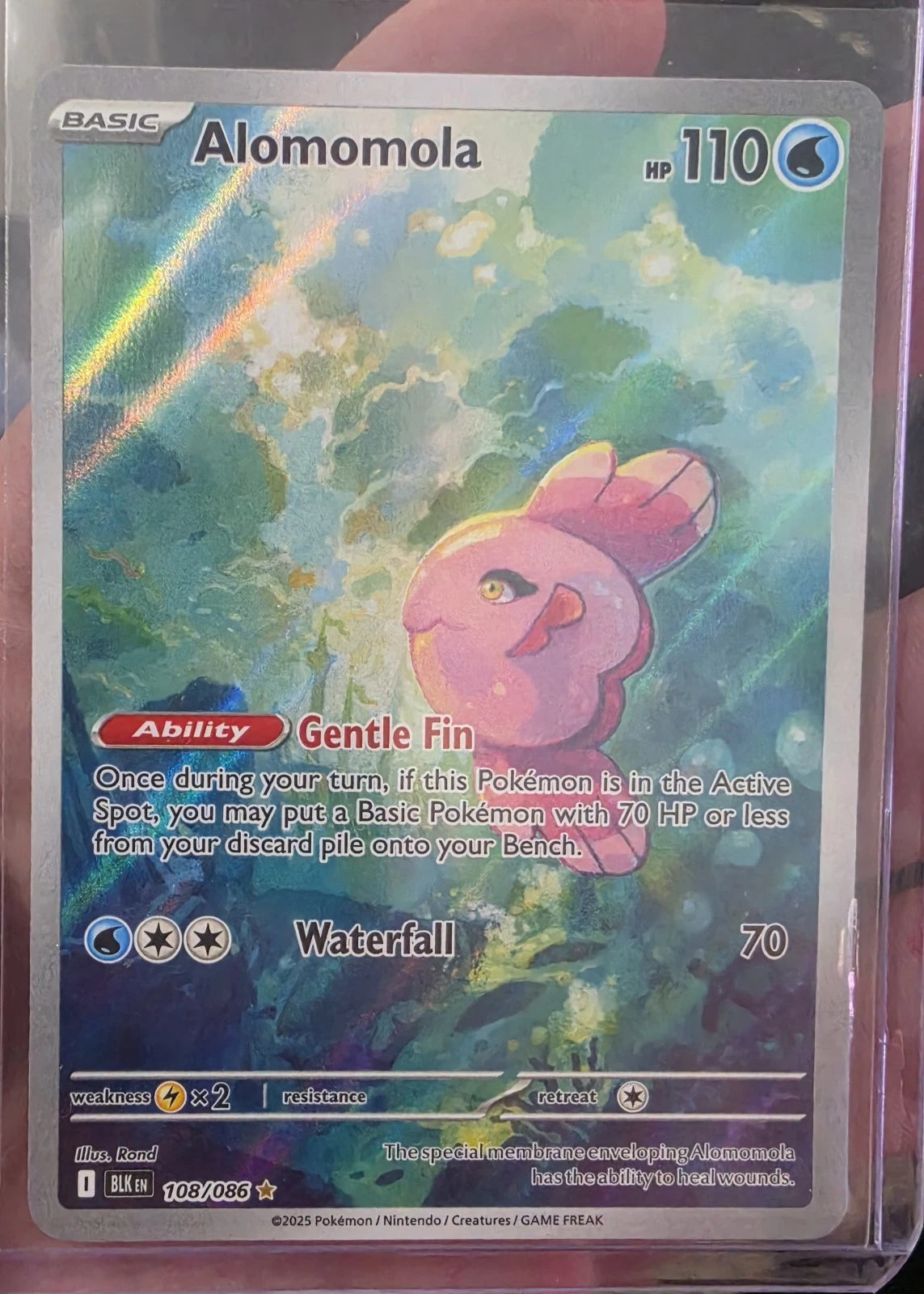 Alomomola 108/086 Sv: Black Bolt Holo