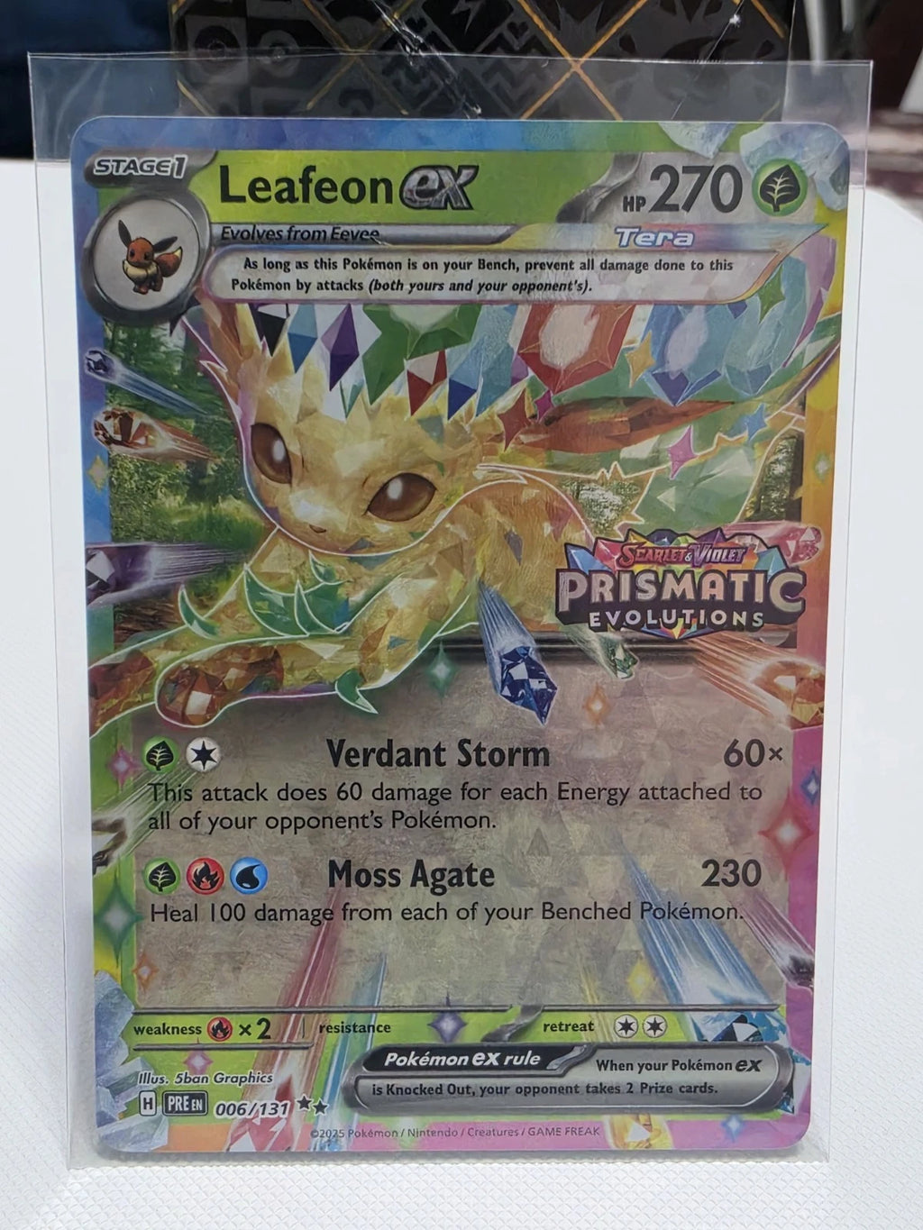 Leafeon ex - (Prismatic Evolutions Stamp) 006/131